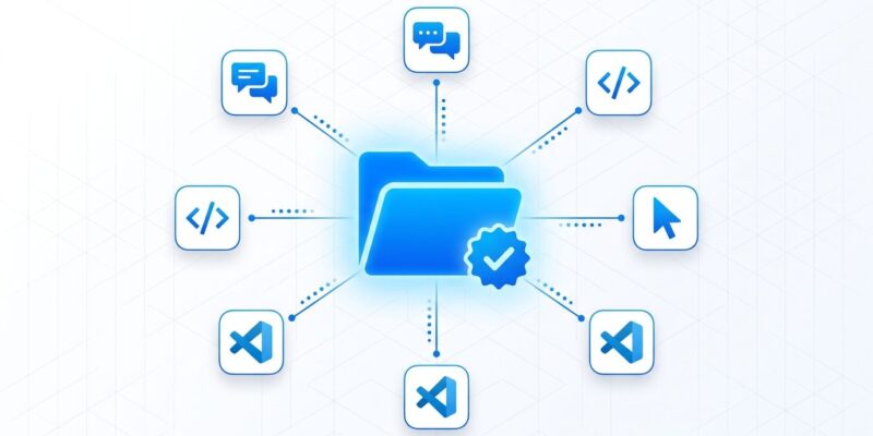 Agent Plugins 1.0 open standard - plugin folder connecting to six AI coding tools including ChatGPT, GitHub Copilot, Cursor, VS Code, Codex and Kiro