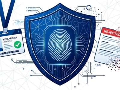 HackerOne mandatory ID verification shield with fingerprint scan showing bug bounty researcher identity requirement