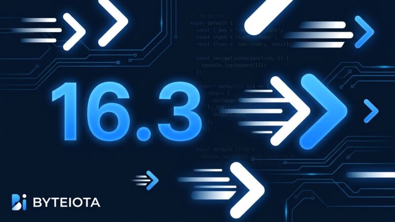 Next.js 16.3 release featuring Instant Navigations, 90% less dev memory, and Rust React Compiler