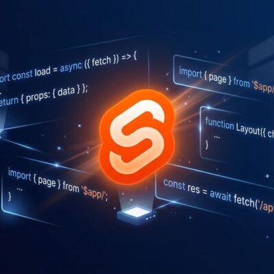SvelteKit 3 preview release illustration showing framework upgrade with Svelte flame logo and code snippets