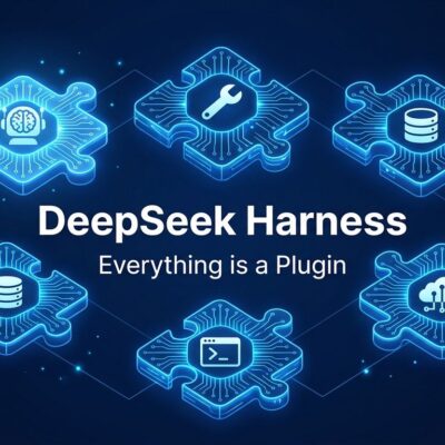 DeepSeek Harness v0.1 plugin-first architecture diagram showing modular agent components