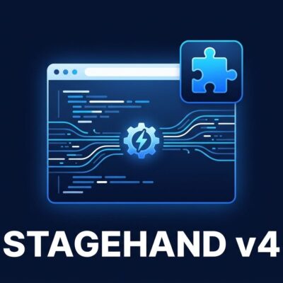 Stagehand v4 browser extension architecture diagram showing SDK running inside browser for faster AI agent automation