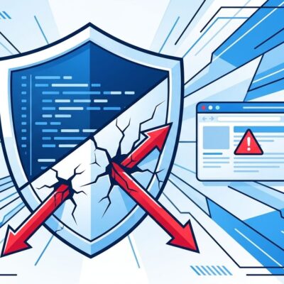 Shield icon split between clean code and prompt injection arrows representing AI coding agent security vulnerabilities