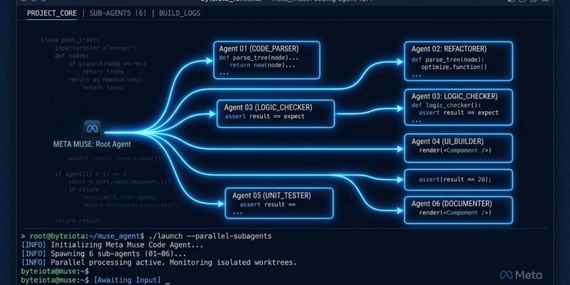 Meta Muse Code terminal coding agent with parallel sub-agents in isolated git worktrees