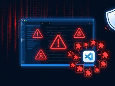 Malicious extensions in the Open VSX marketplace targeting developer environments with supply chain attack visualization