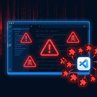 Malicious extensions in the Open VSX marketplace targeting developer environments with supply chain attack visualization
