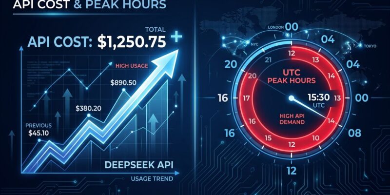 DeepSeek API price increase chart showing peak and off-peak pricing for V4 Flash and V4 Pro