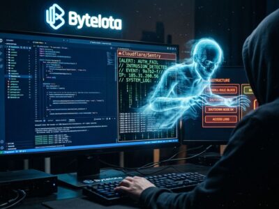 Ghostly figure emerging from error logs hijacking an AI coding agent — illustration of the Ghostjacking indirect prompt injection attack