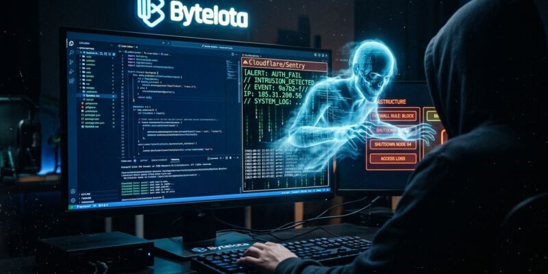Ghostly figure emerging from error logs hijacking an AI coding agent — illustration of the Ghostjacking indirect prompt injection attack