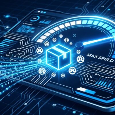 pnpm v12 Rust rewrite native binary performance dashboard visualization in blue and white