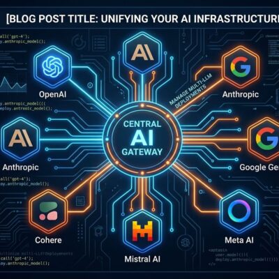 Cloudflare Workers AI and AI Gateway unified into a single control plane showing connections to OpenAI, Anthropic, and other AI providers