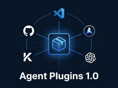 Agent Plugins 1.0 open standard diagram showing cross-client plugin compatibility across VS Code, Copilot, Cursor and ChatGPT