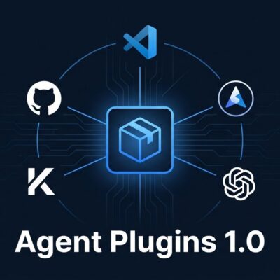 Agent Plugins 1.0 open standard diagram showing cross-client plugin compatibility across VS Code, Copilot, Cursor and ChatGPT