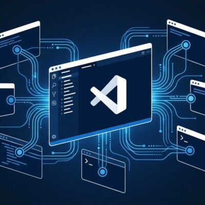 VS Code 1.133 Agent Host Protocol diagram showing synchronized AI agent sessions across multiple editor windows