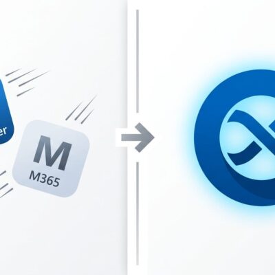 Split-screen showing Microsoft Copilot app consolidation from two separate apps into one unified Super App interface