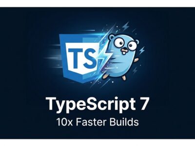 TypeScript 7.0 Go-native compiler build speed visualization with TS and Go logos