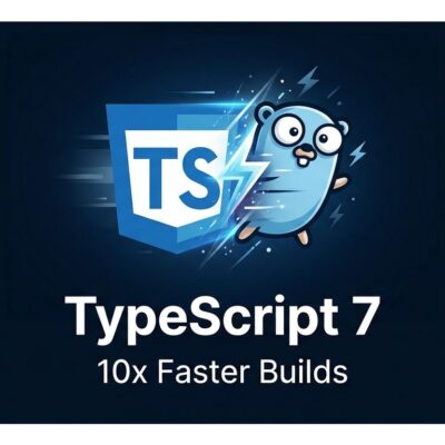 TypeScript 7.0 Go-native compiler build speed visualization with TS and Go logos