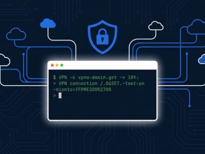 AWS VPN Client v6.0 CLI terminal with VPN connection command and shield icon