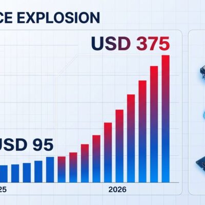 Bar chart showing DDR5 RAM prices exploding 500% in 2026 as AI data centers redirect DRAM wafer capacity to HBM production