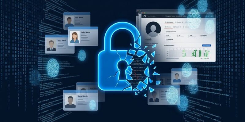 AI agent social engineering attack on open source maintainer showing fake GitHub identities and malware supply chain