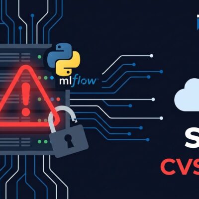 MLflow SSRF CVE-2026-64849 vulnerability diagram showing cloud credential theft via webhook redirect bypass