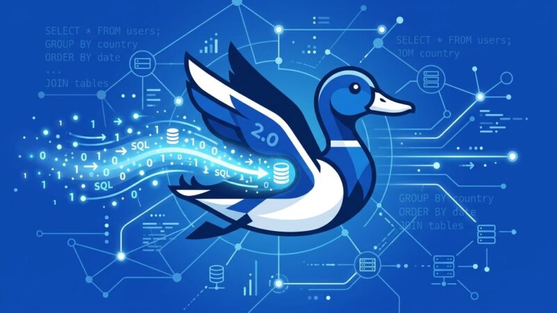 DuckDB v2.0 database with server mode, Quack extension, and async I/O architecture