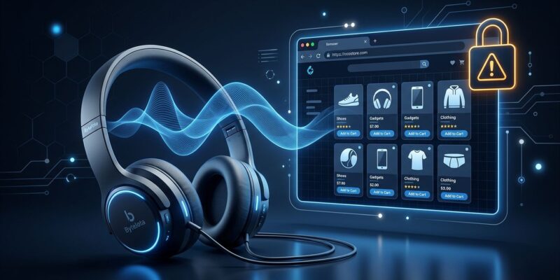 Bluetooth headphones disrupted by silent WebAudio fingerprinting from AliExpress