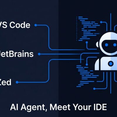 Google Antigravity IDE extensions for VS Code, JetBrains, and Zed — split panel illustration