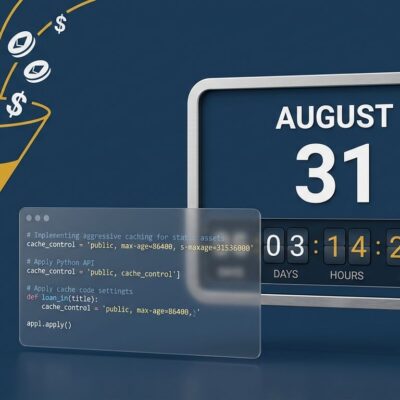 Claude Sonnet 5 API pricing deadline August 31 with countdown timer and code showing prompt caching optimization