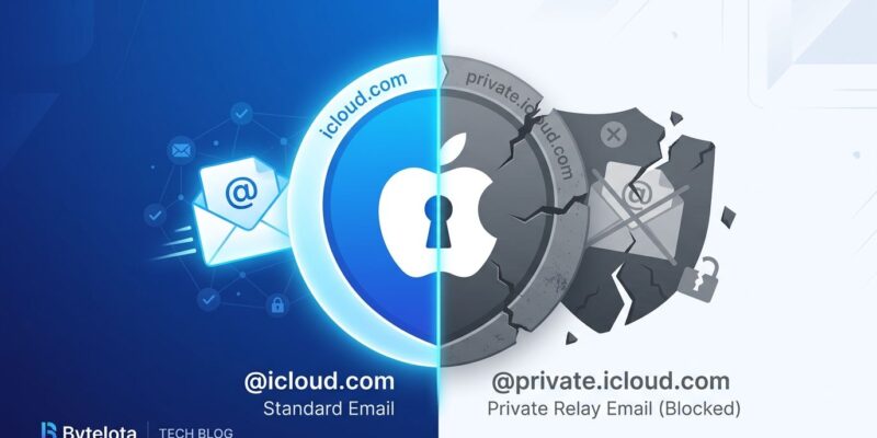 Apple Hide My Email domain change reversal - iCloud privacy feature