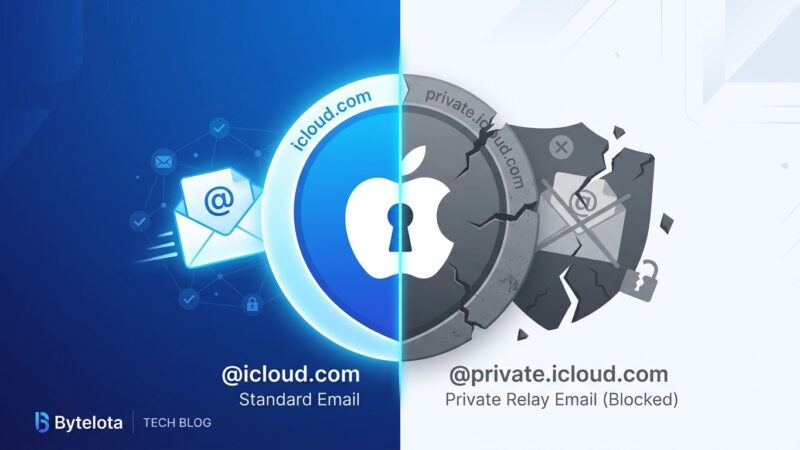 Apple Hide My Email domain change reversal - iCloud privacy feature