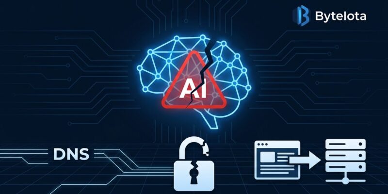 Illustration of a compromised local AI agent with DNS rebinding attack visualization