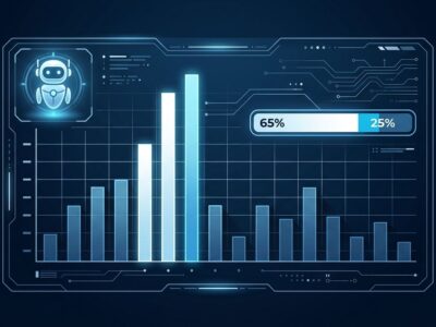 Dashboard visualization showing AI agent reliability gap - pass@1 vs pass@20 benchmark results from Microsoft ThinkingBox