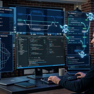 Cursor Origin agent-native Git hosting platform interface with AI-managed pull requests and repository management