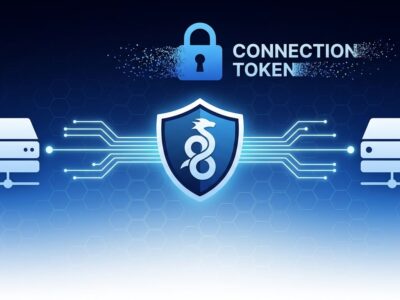 Tailcat networking tool illustration showing encrypted WireGuard tunnel connecting two servers without requiring accounts