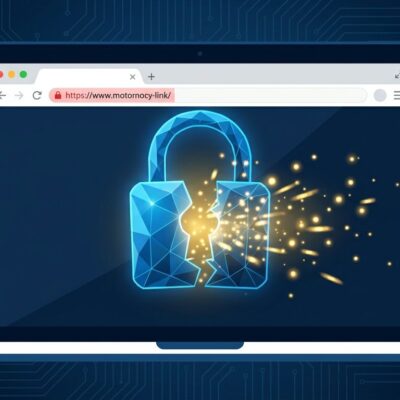 Cracked blue padlock with data streams leaking out, representing the CoSnitch Microsoft Copilot vulnerability CVE-2026-24301