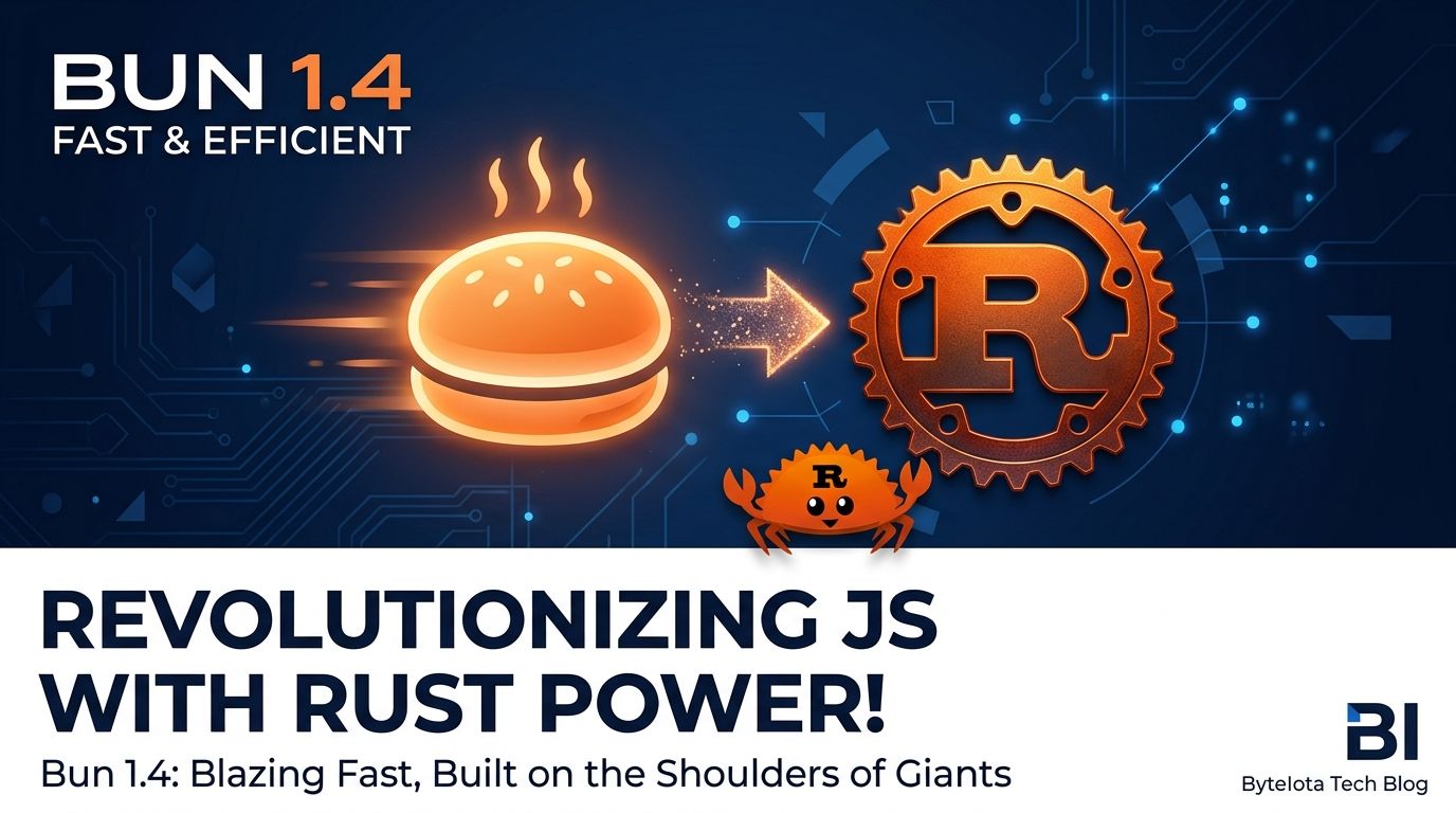 Bun 1.4: Rust Rewrite Lands With Six Built-In APIs