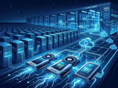 AWS and NVIDIA data center with Blackwell Ultra and Rubin GPU infrastructure for agentic AI workloads