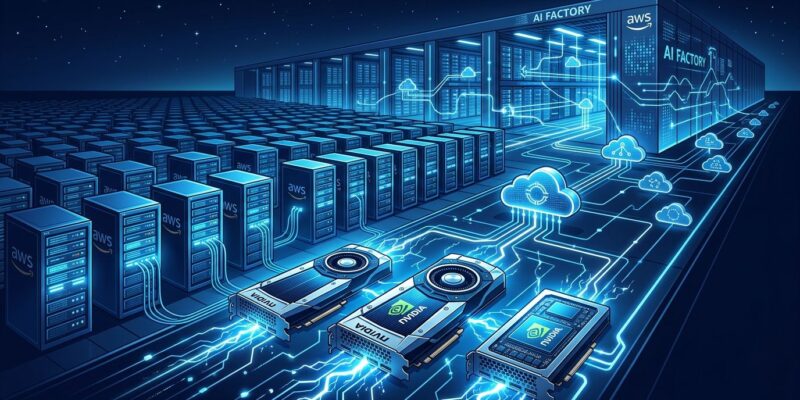 AWS and NVIDIA data center with Blackwell Ultra and Rubin GPU infrastructure for agentic AI workloads