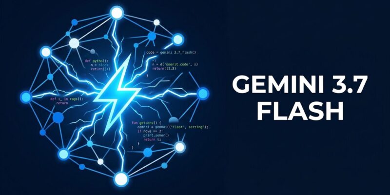 Gemini 3.7 Flash model neural network visualization for developers