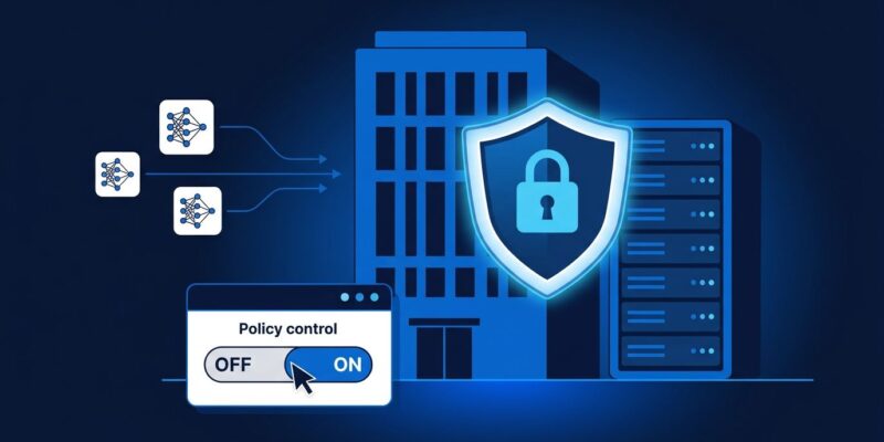 GitHub Copilot enterprise model policy governance dashboard showing toggle controls