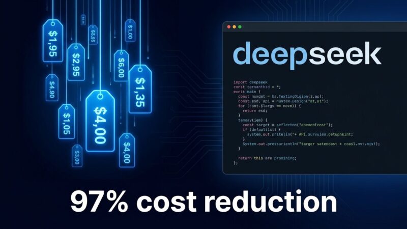 DeepSeek V4 Flash API pricing comparison showing 97% cost reduction versus Claude Sonnet 5