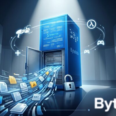 Server tower with open door and data streams flowing out, representing Valve's 12TB Steam teraleak from an unauthenticated public endpoint