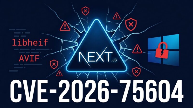 Next.js logo with security warning symbols representing the two critical RCE vulnerabilities disclosed in August 2026