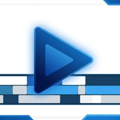 OpenShot 4.0 release — Qt6 timeline with ONNX local AI masking icon, blue and white tech blog aesthetic
