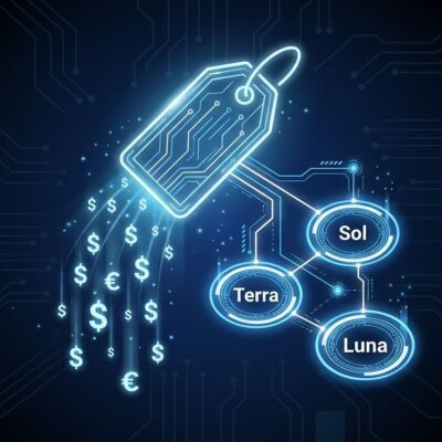 Three interconnected AI model tiers Sol Terra Luna with a falling price tag representing OpenAI GPT-5.6 Luna 80% price cut