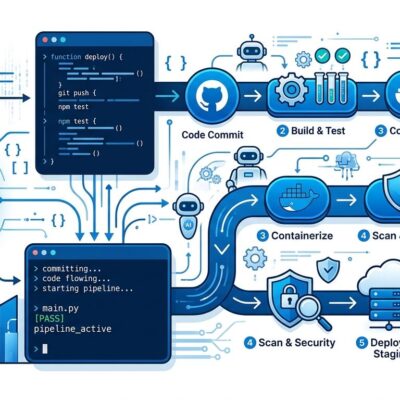 Cline CLI running as a headless AI coding agent in a CI/CD pipeline with GitHub Actions workflow automation