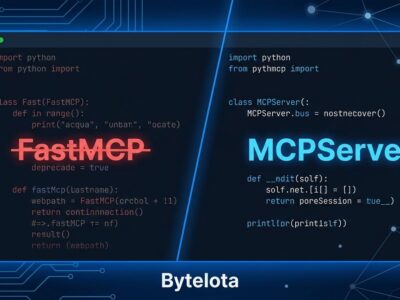 Python code comparison showing FastMCP renamed to MCPServer in MCP SDK v2