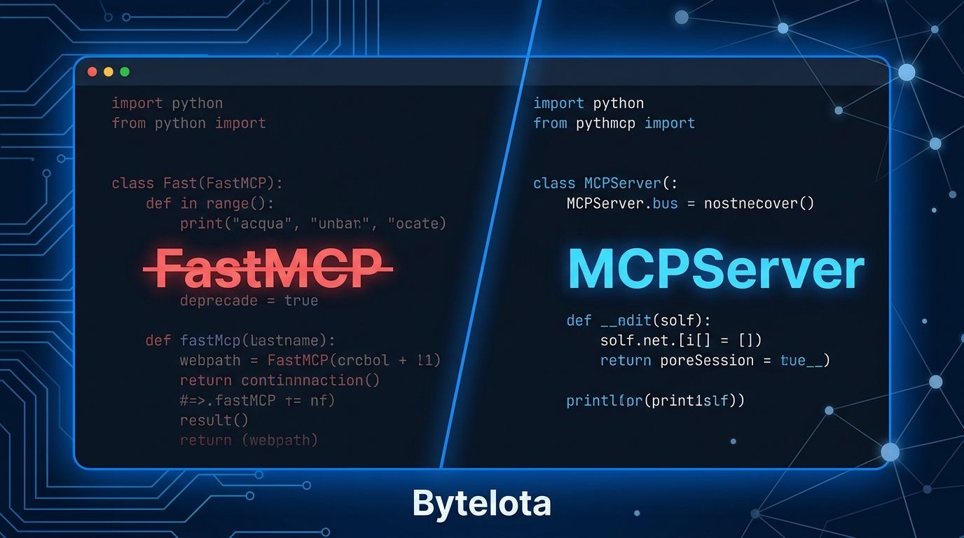 MCP Python SDK v2: Migrate FastMCP to MCPServer Now