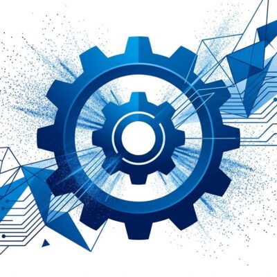 Servo gear logo combined with Rust ferris crab symbol representing the Servo 0.4 browser engine release